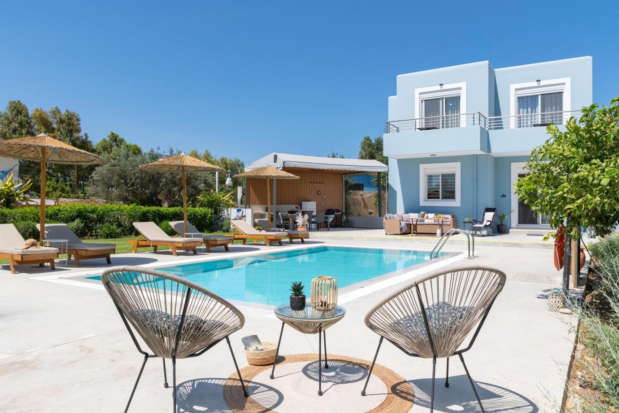 Ethria Pool Villa With Heated Jacuzzi Afantou Luaran gambar