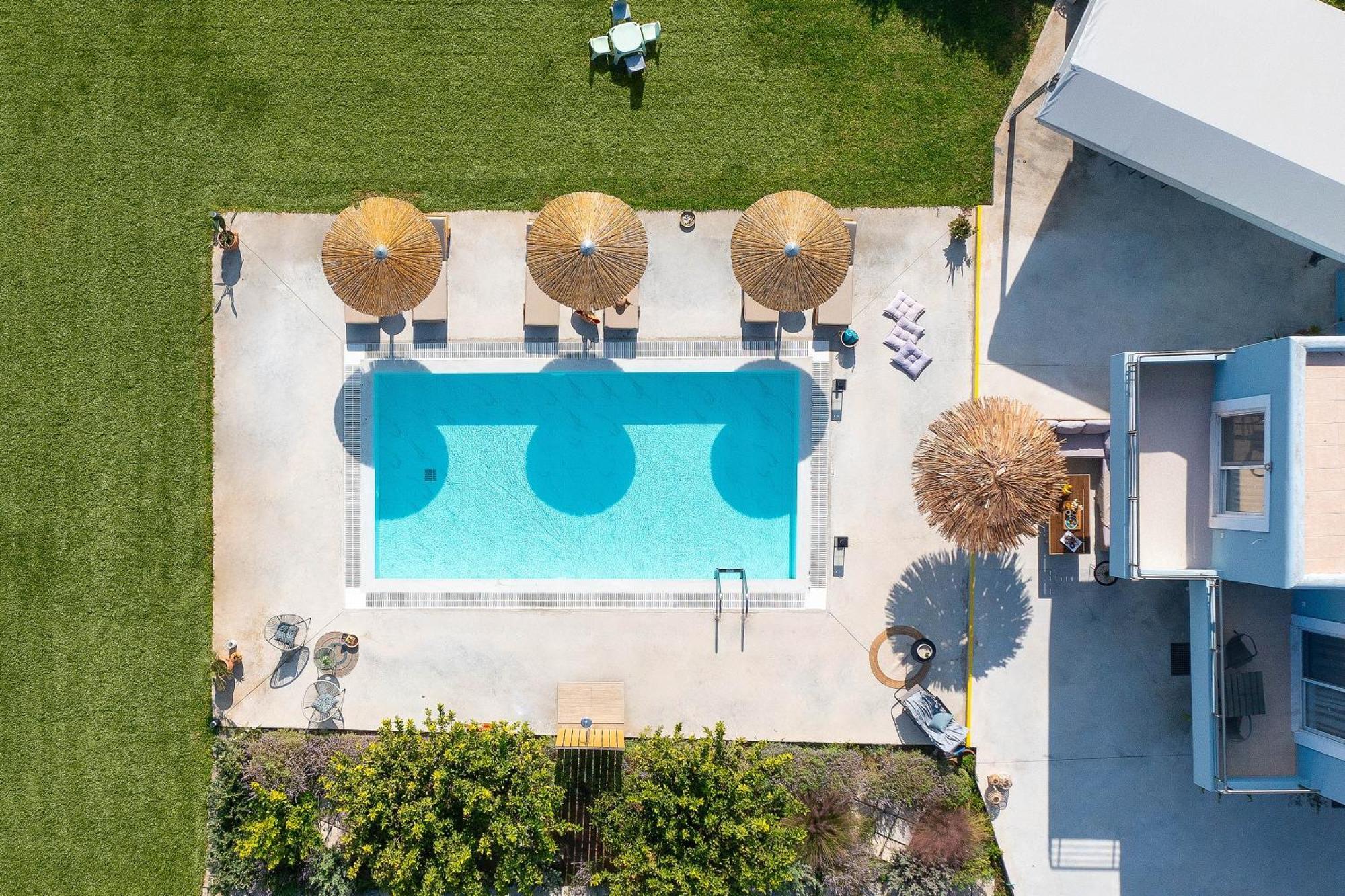 Ethria Pool Villa With Heated Jacuzzi Afantou Luaran gambar